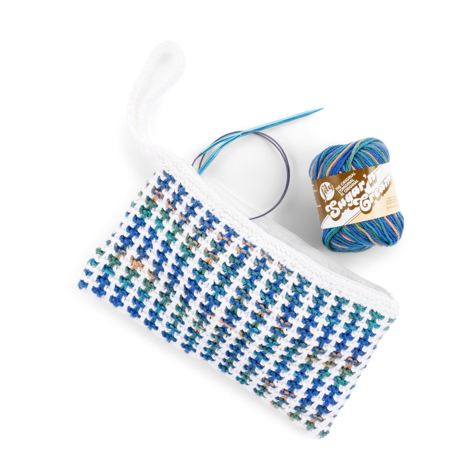 Free Lily Tweed Stitch Knit Project Bag Pattern