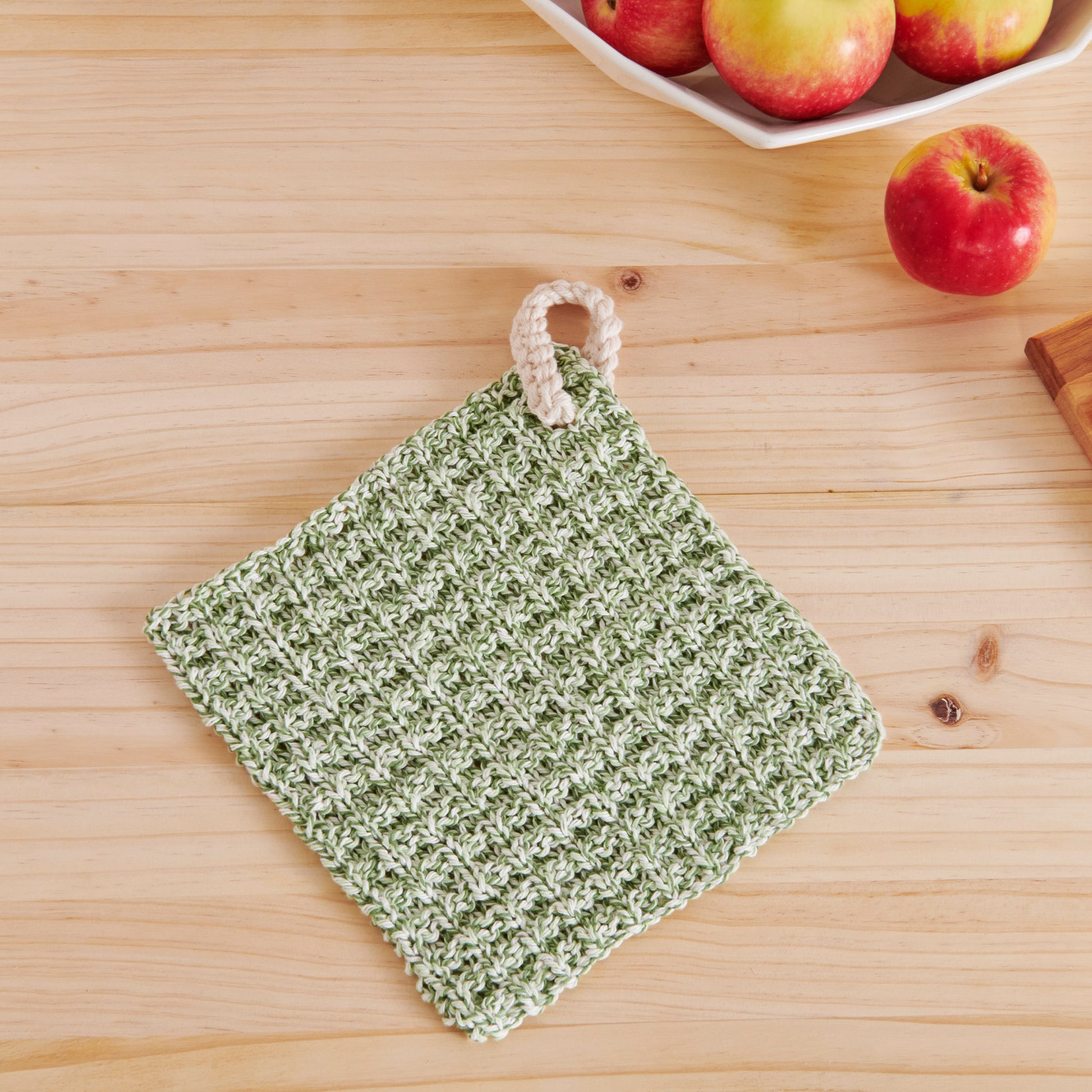 Free Lily Knit Waffle Dishcloth Pattern
