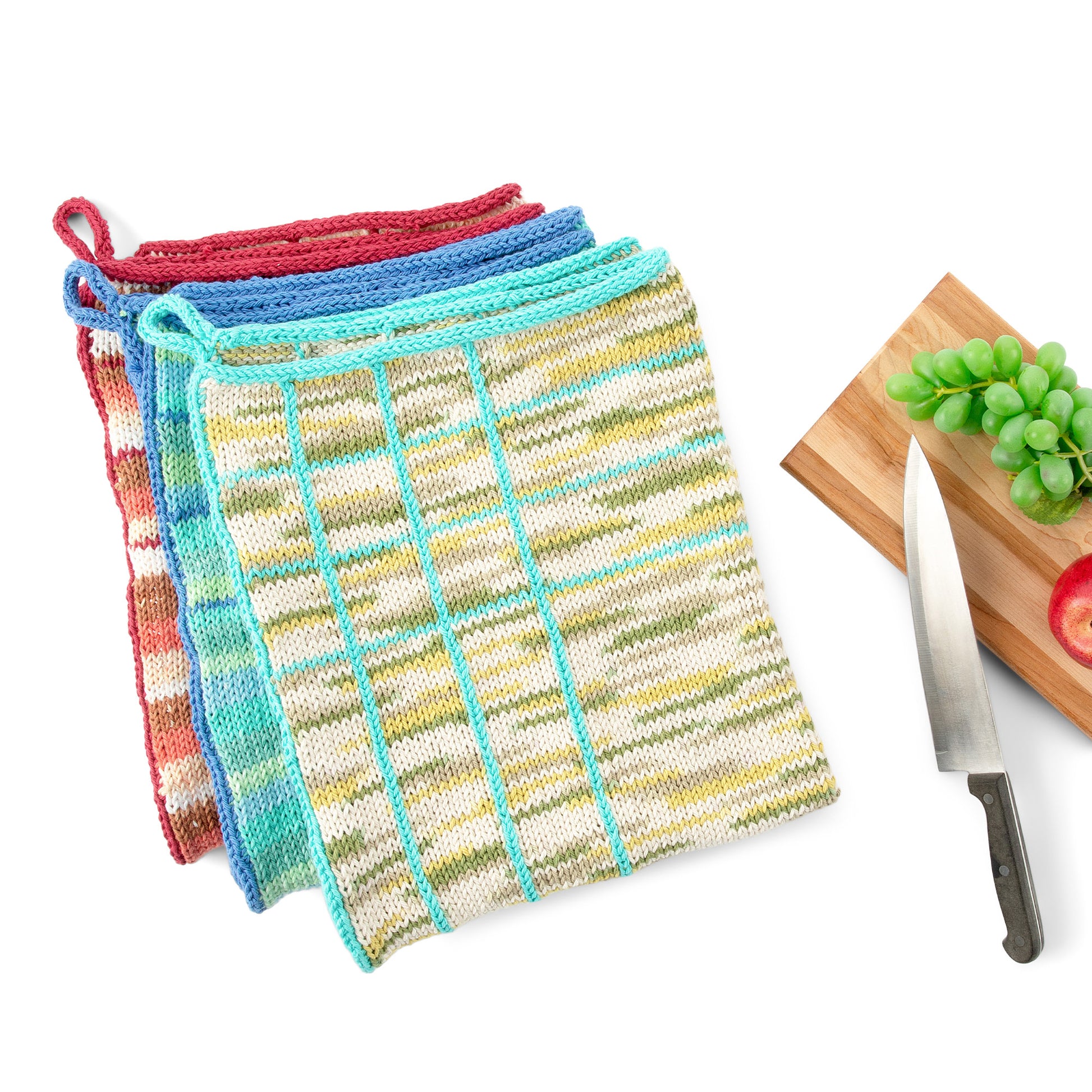 Free Lily Plaid Corners Knit Kitchen Towel Pattern