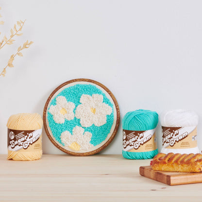Lily Sugar'n Cream Craft Daisy Do Punch Needle Wall Hanging Craft Hanging made in Lily The Original Yarn