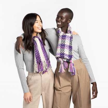 Bernat Quickweave Scarf Weaving Kit (140g/4.9oz) Purple Tartan