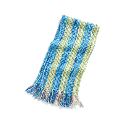 Bernat Striped Weaving Scarf Aqua Twist