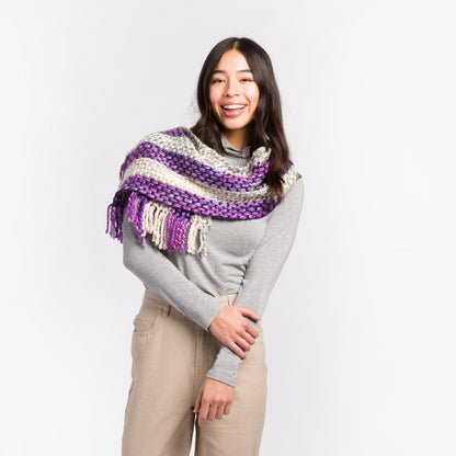 Bernat Quickweave Scarf Weaving Kit (140g/4.9oz) Purple Tartan