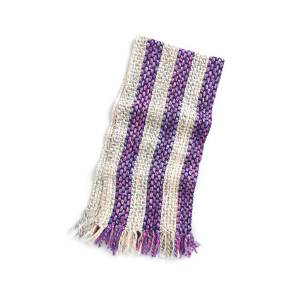 Bernat Striped Weaving Scarf Purple Tartan