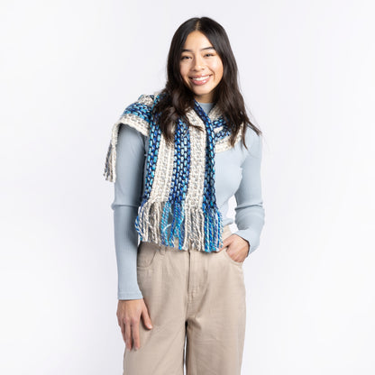 Bernat Quickweave Scarf Weaving Kit (140g/4.9oz) Blue Tartan