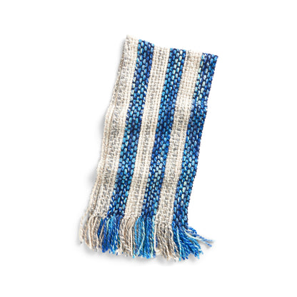 Bernat Striped Weaving Scarf Blue Tartan