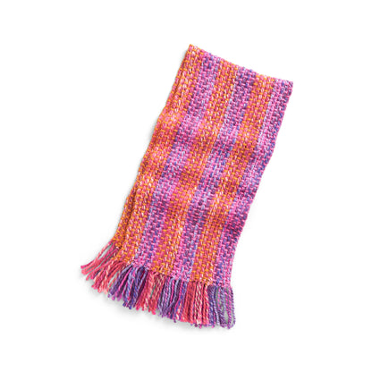Bernat Striped Weaving Scarf Citrus Twist
