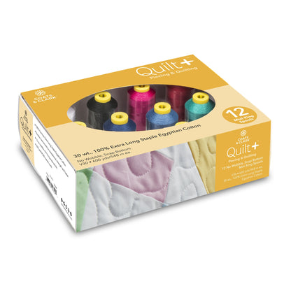 Coats & Clark Quilt + Piecing & Quilting Thread 12 Spool Set - Clearance Items Bright Colors