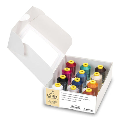 Coats & Clark Quilt + Piecing & Quilting Thread 12 Spool Set - Clearance Items Bright Colors