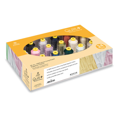 Coats & Clark Quilt + Quilting & Piecing Thread 24 Pack with Storage Box Multi