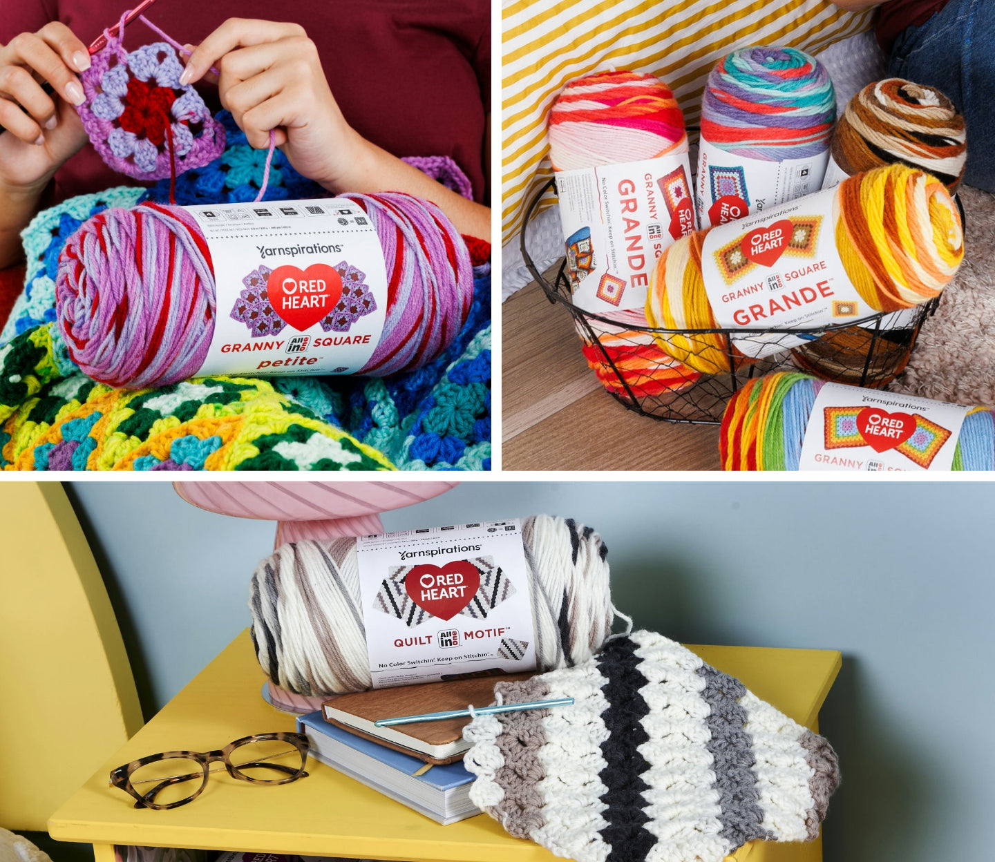 New Red Heart All In One Yarns Launch Banner.