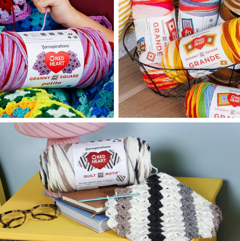 New Red Heart All In One Yarns Launch Banner.