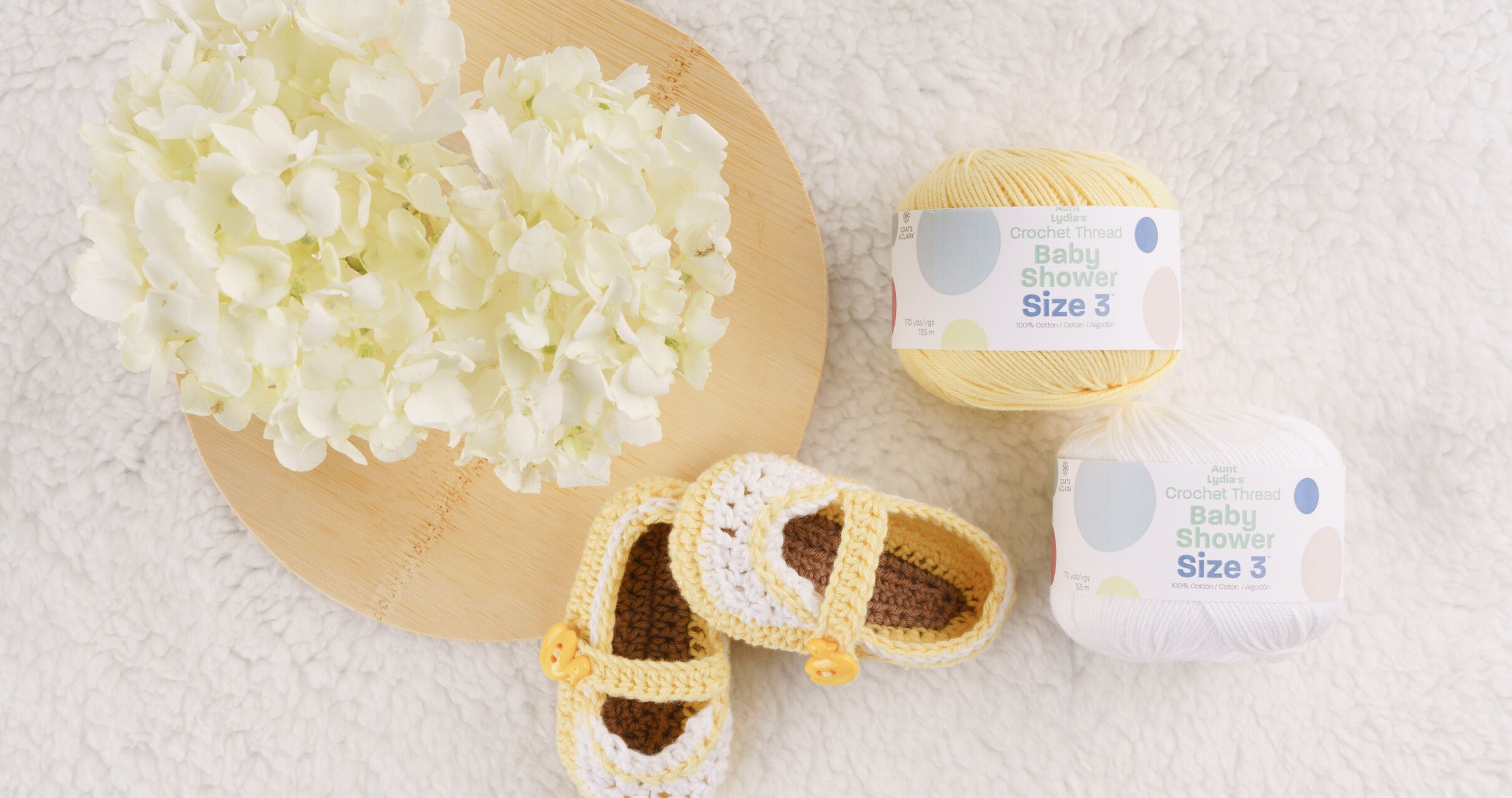 yellow mary jane baby booties with thread