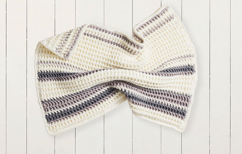 Good Housekeeping Stitch Club Janes Simple Stripes Crochet Blanket T