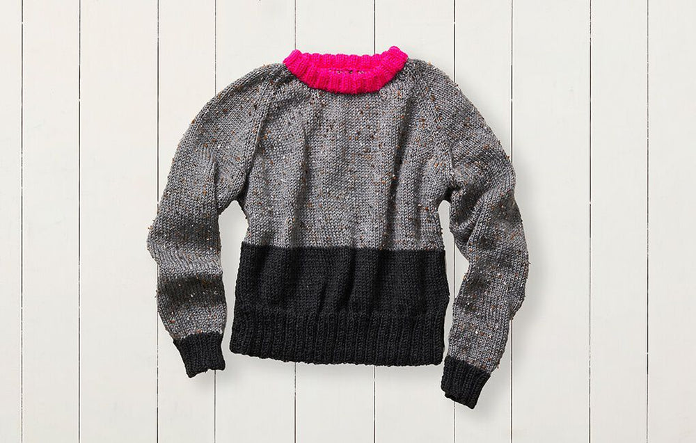 Good Housekeeping Stitch Club Raglan Colorblock Knit Sweater Tutoria