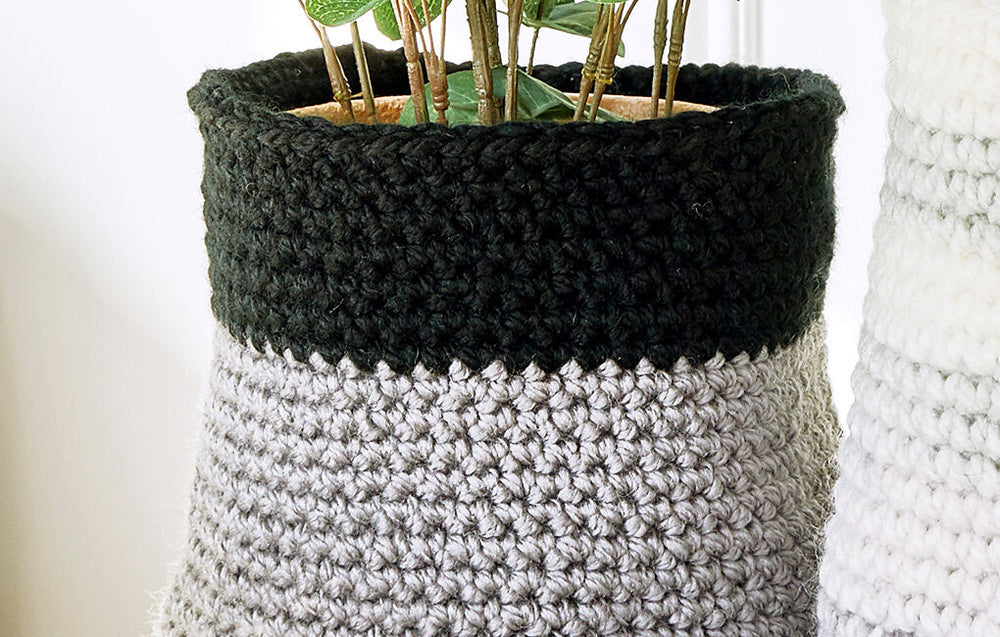 Good Housekeeping Stitch Club Colorblock Crochet Basket Tutorial