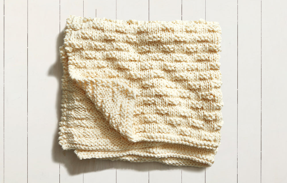 Good Housekeeping Stitch Club Woven Look Knit Blanket Tutorial