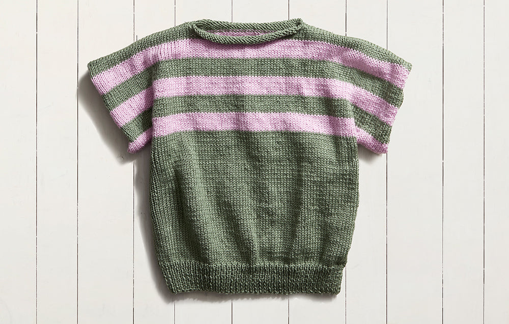 Good Housekeeping Stitch Club Simply Knit Boatneck Top Tutorial