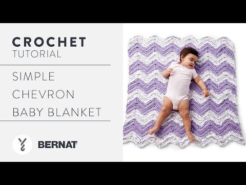 Bernat Simple Chevron Crochet Baby Blanket