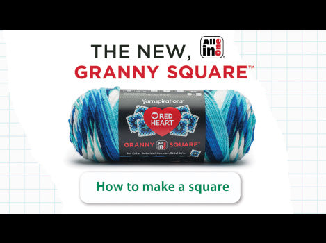 Red Heart Spectrum Dreams Crochet Granny Square Blanket