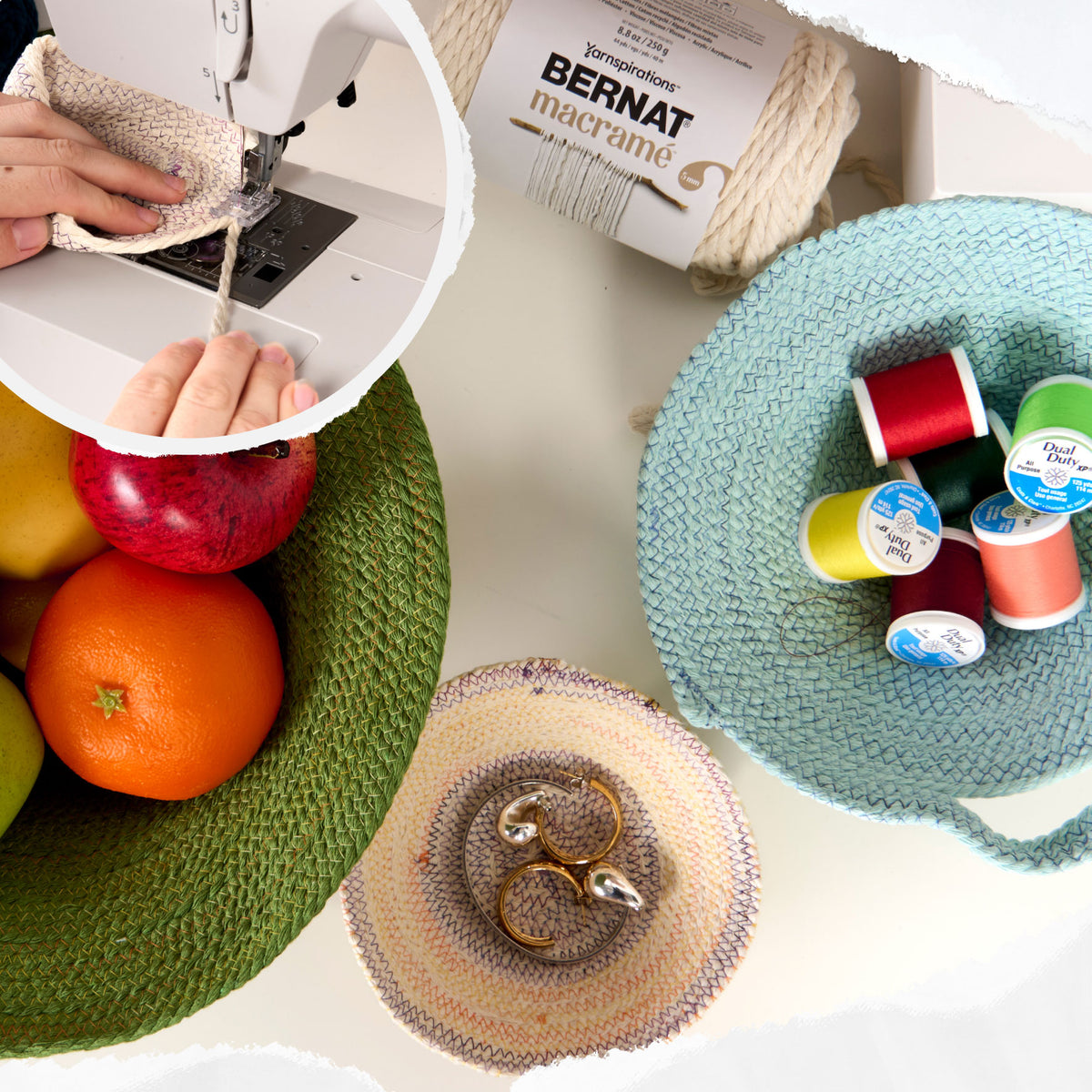 Sewing Rope Bowls