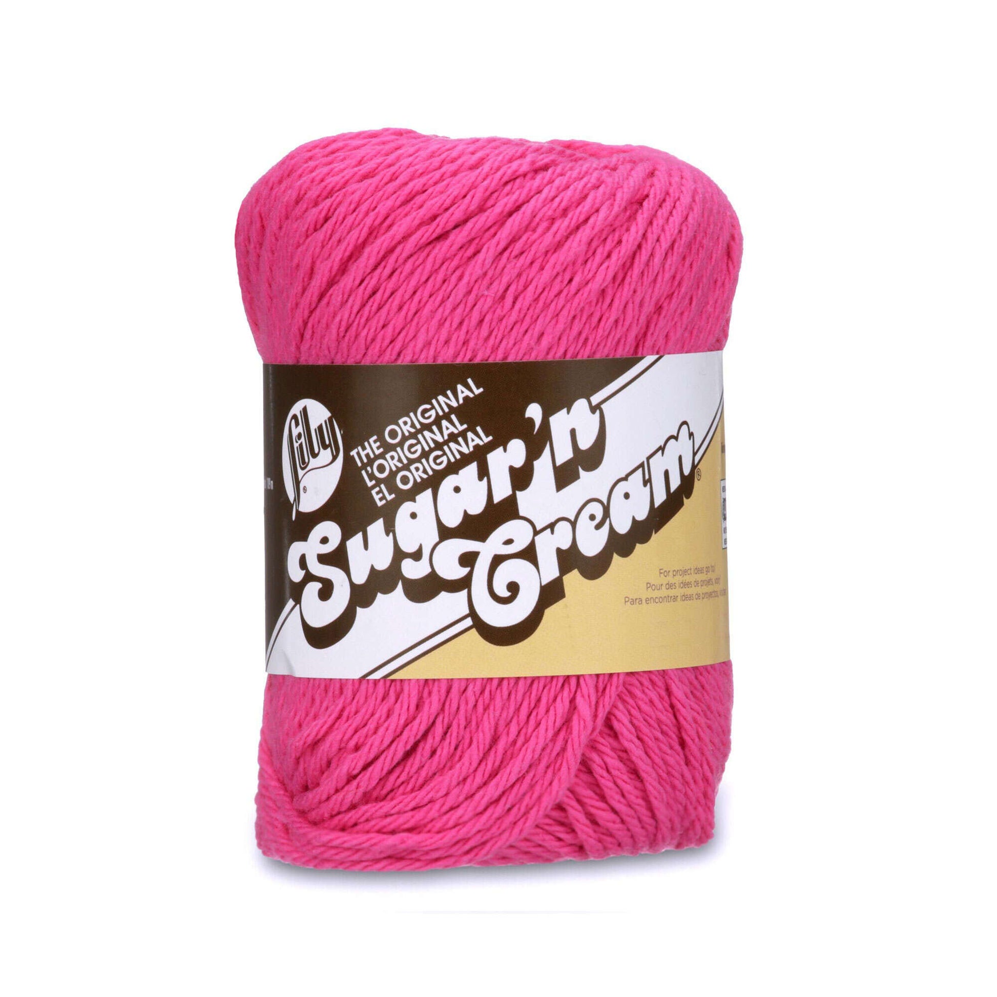 Lily Sugar'n Cream The Original Yarn Hot Pink
