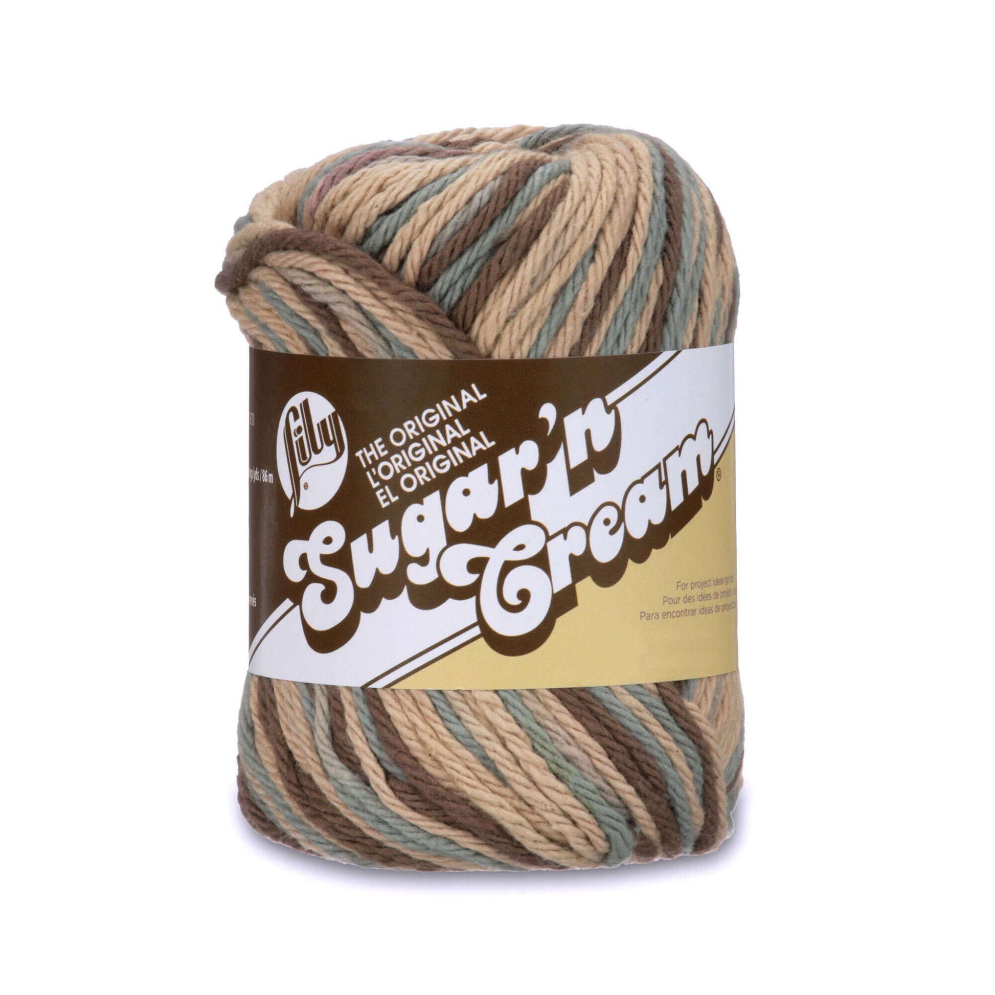 Lily Sugar'n Cream Yarn - Cones Chocolate Ombre