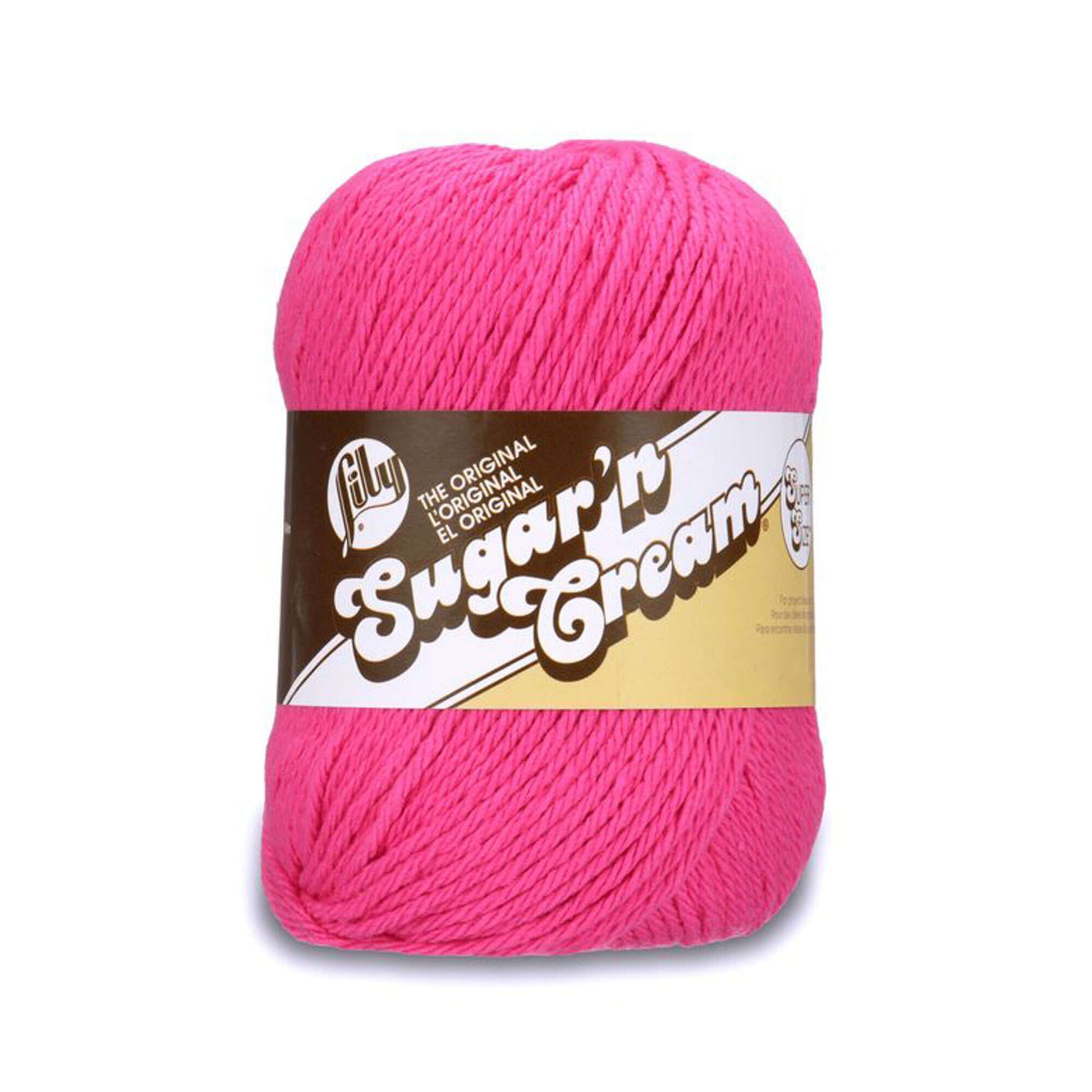 Lily Sugar'n Cream Super Size Yarn Hot Pink