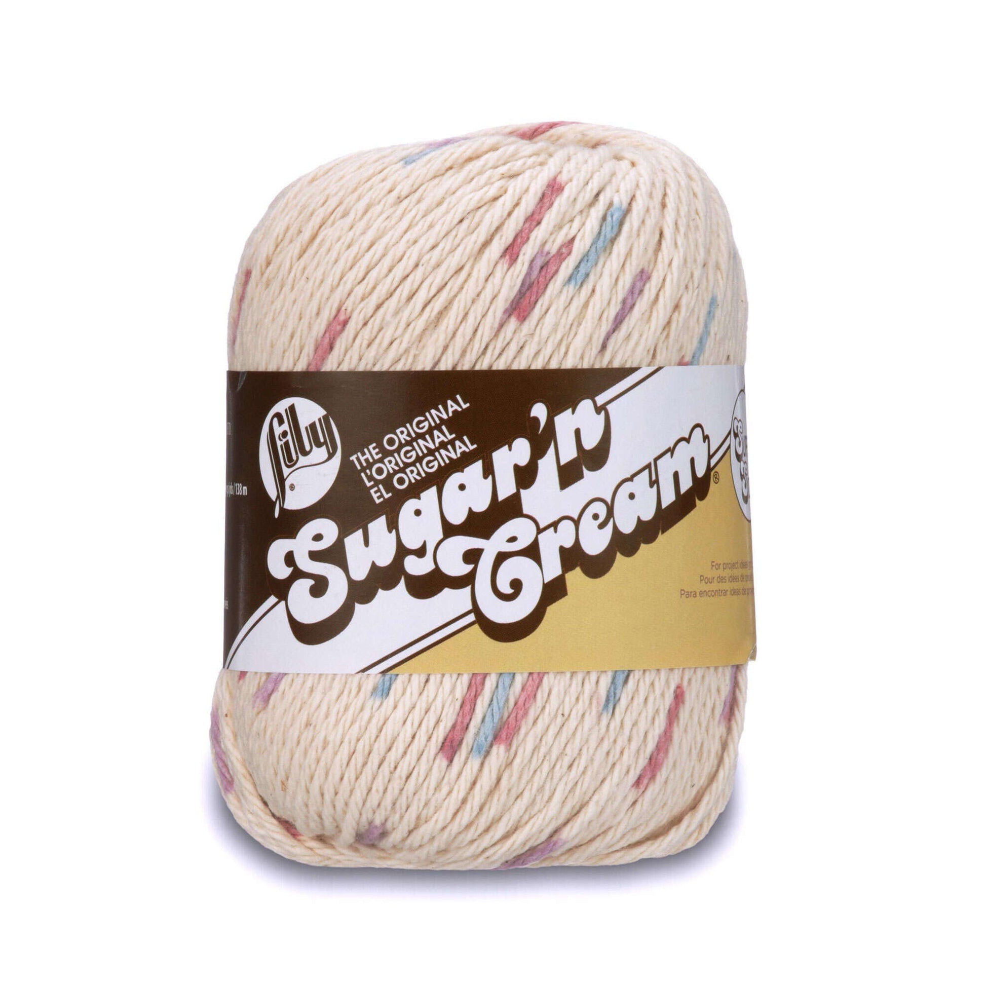 Lily Sugar'N Cream Super Size White Yarn - 6 Pack of 113g/4oz - Cotton - 4  Medium (Worsted) - 200 Yards - Knitting/Crochet