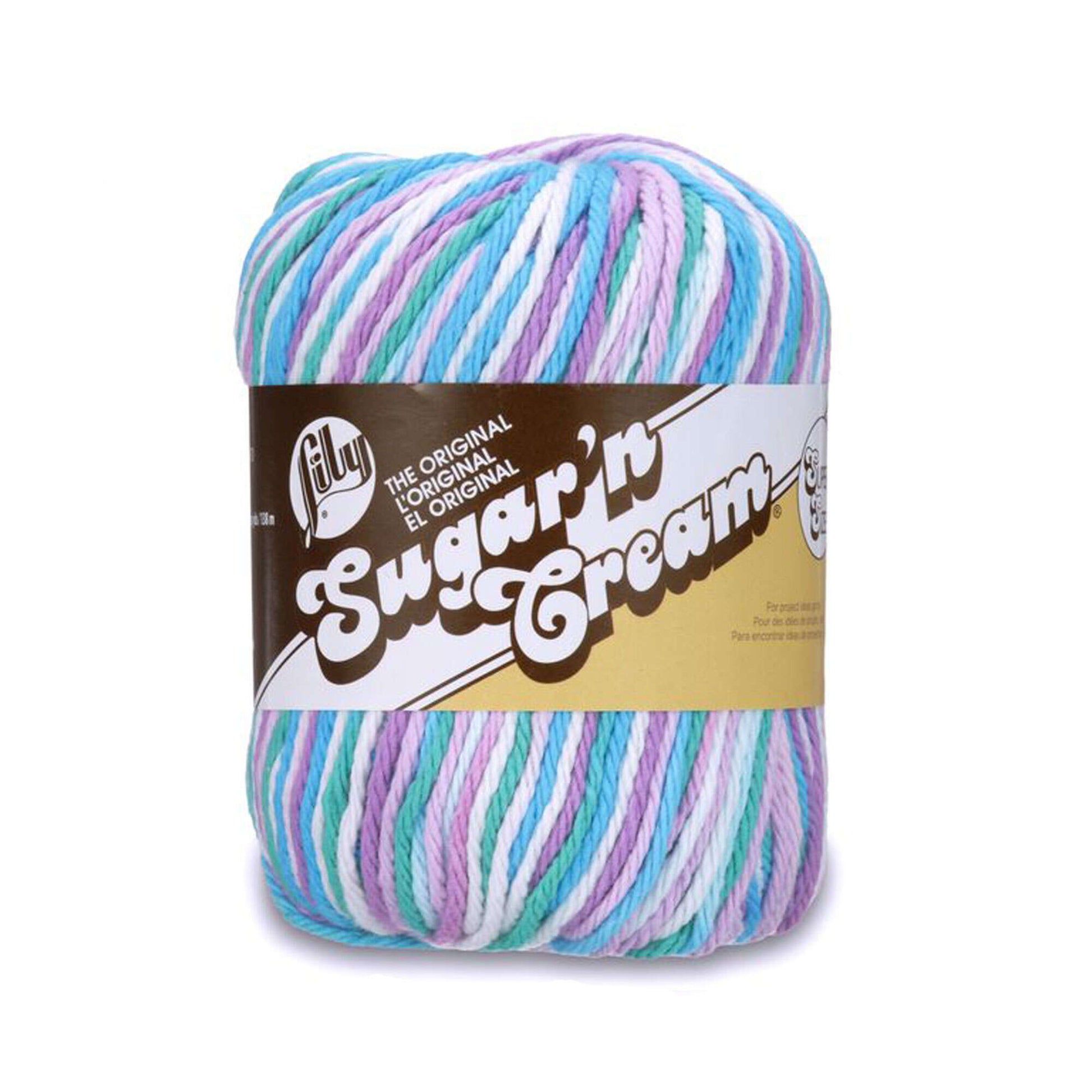 Lily Sugar'n Cream Super Size Ombres Yarn Beach Ball Blue
