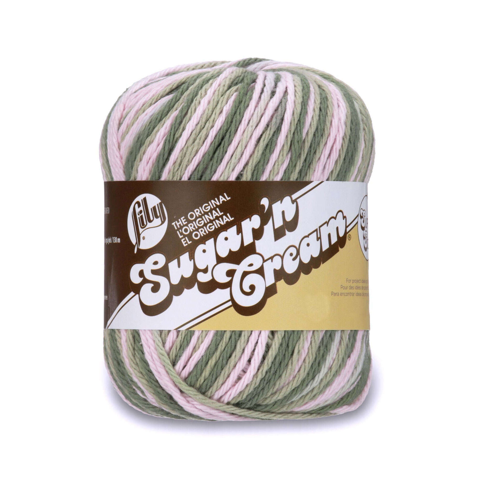 Lily Sugar'n Cream Super Size Ombres Yarn Pink Camo