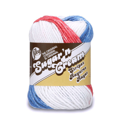 Lily Sugar'n Cream Stripes Yarn - Discontinued Shades American Stripes