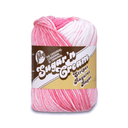 Lily Sugar'n Cream Stripes Yarn - Discontinued Shades Pinky Stripes