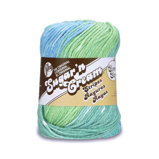 Brand New - Lily Sugar 'N Cream Yarn Shaded Denim Color 133 Cotton