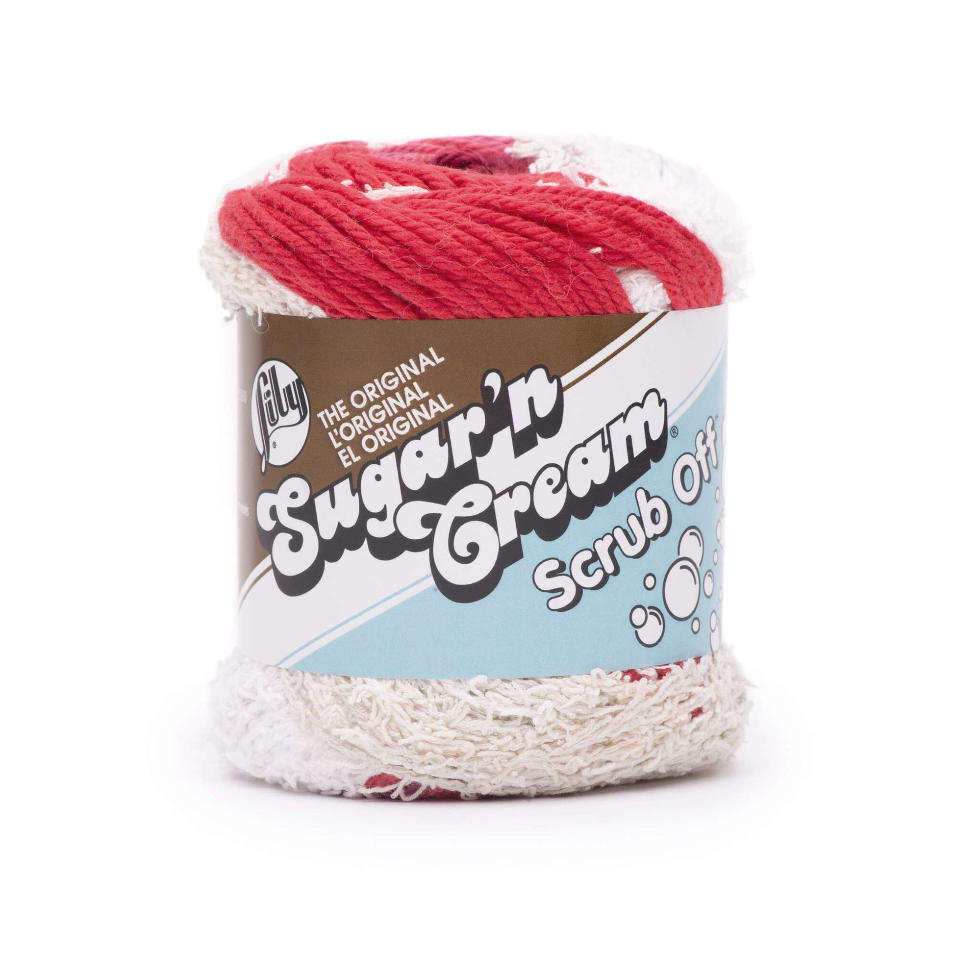 Lily Sugar'n Cream Scrub Off Yarn - Discontinued Candy Cane