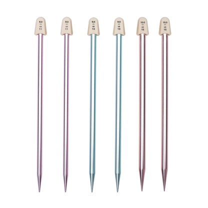 Susan Bates Silvalume 10" Single Point Knitting Needles U.S. 11, 13, 15