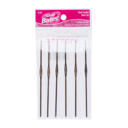 Susan Bates Steelite Set of 6 Crochet Hooks U.S. 0, 1, 7, 8, 9, 10