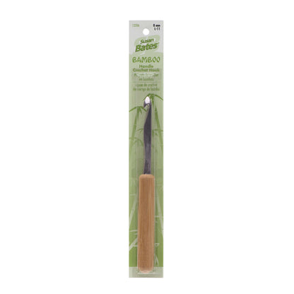 Susan Bates Silvalume Bamboo Handle/Aluminum Head Crochet Hook - Discontinued Items U.S. L/11 (8 mm)