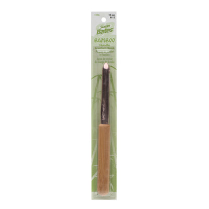 Susan Bates Silvalume Bamboo Handle/Aluminum Head Crochet Hook - Discontinued Items U.S. N/15 (10 mm)