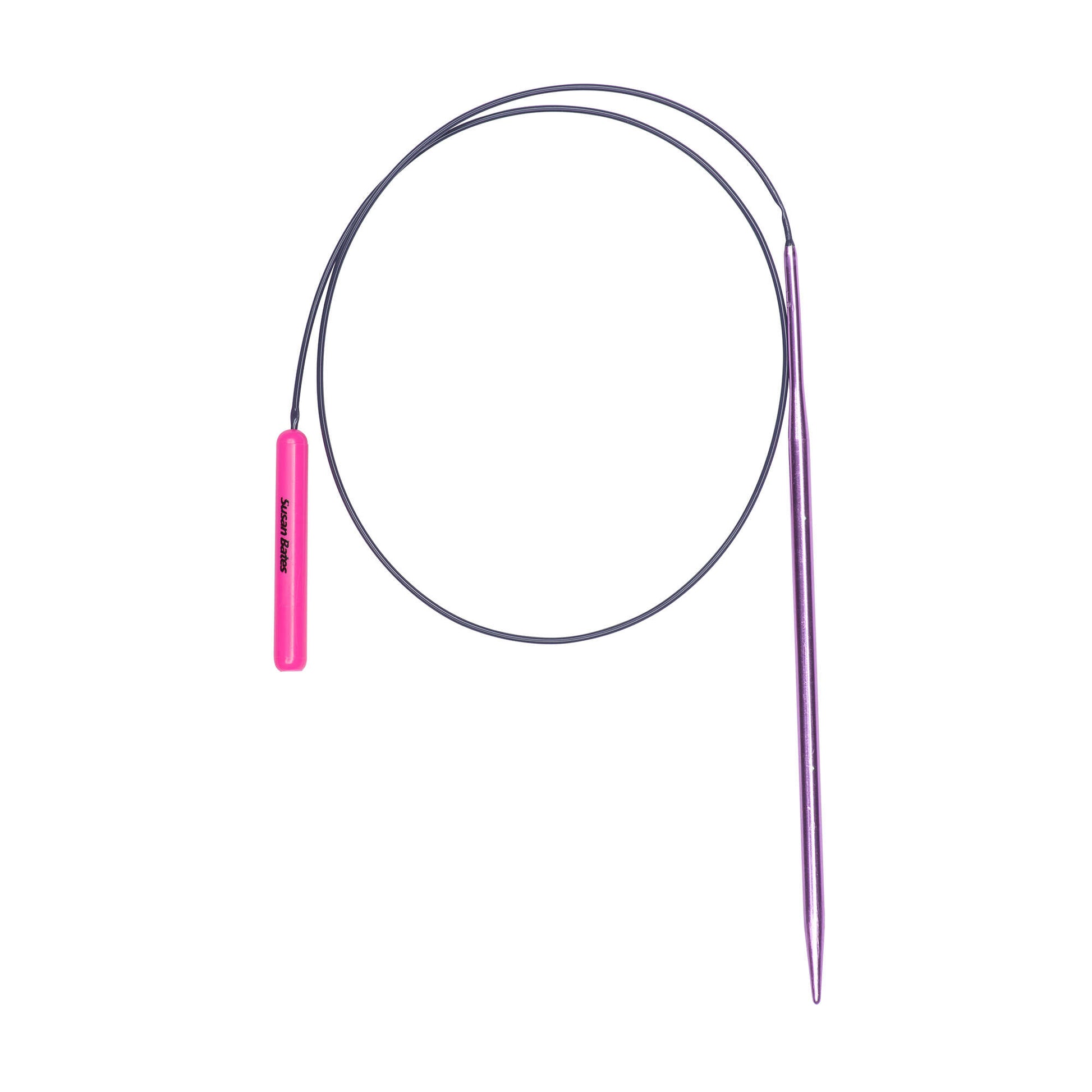 Susan Bates Silvalume haaknaald, aluminium, 4,5 mm, roze