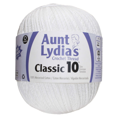 Aunt Lydia's Classic Crochet Thread (Jumbo) Size 10 White