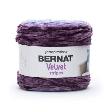 Bernat Velvet Stripes Yarn - Discontinued Shades Blackberry Frost