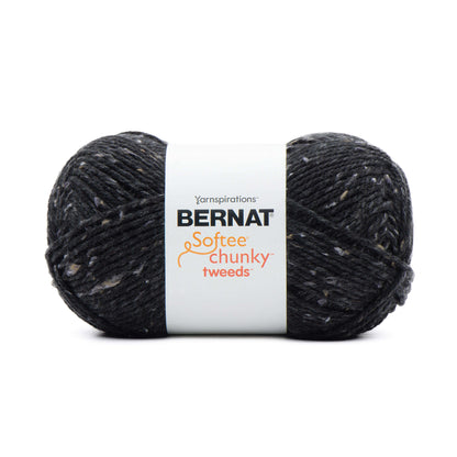 Bernat Softee Chunky Tweeds Yarn (300g/10.5oz) - Discontinued Shades Black Tweed