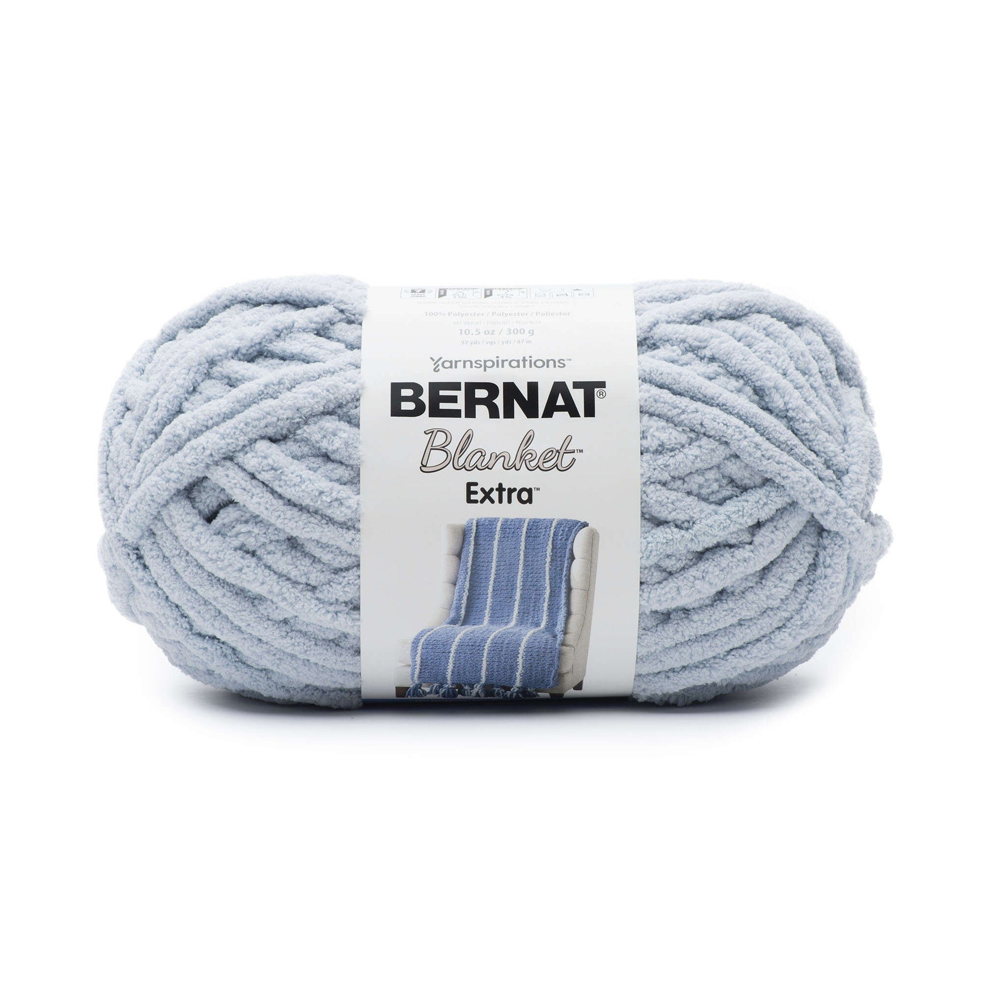 Bernat Blanket Extra Yarn (300g/10.5oz) Softened Blue