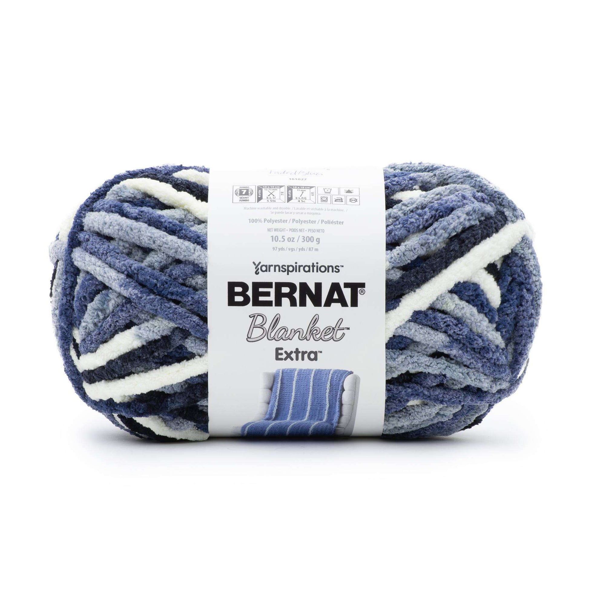 Bernat Blanket Extra Yarn (300g/10.5oz) Faded Blues