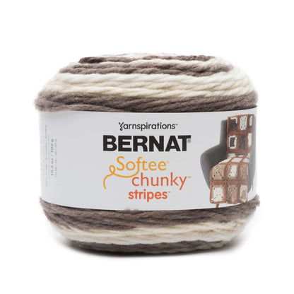 Bernat Softee Chunky Stripes Yarn (300g/10.5oz) - Discontinued Blackboard