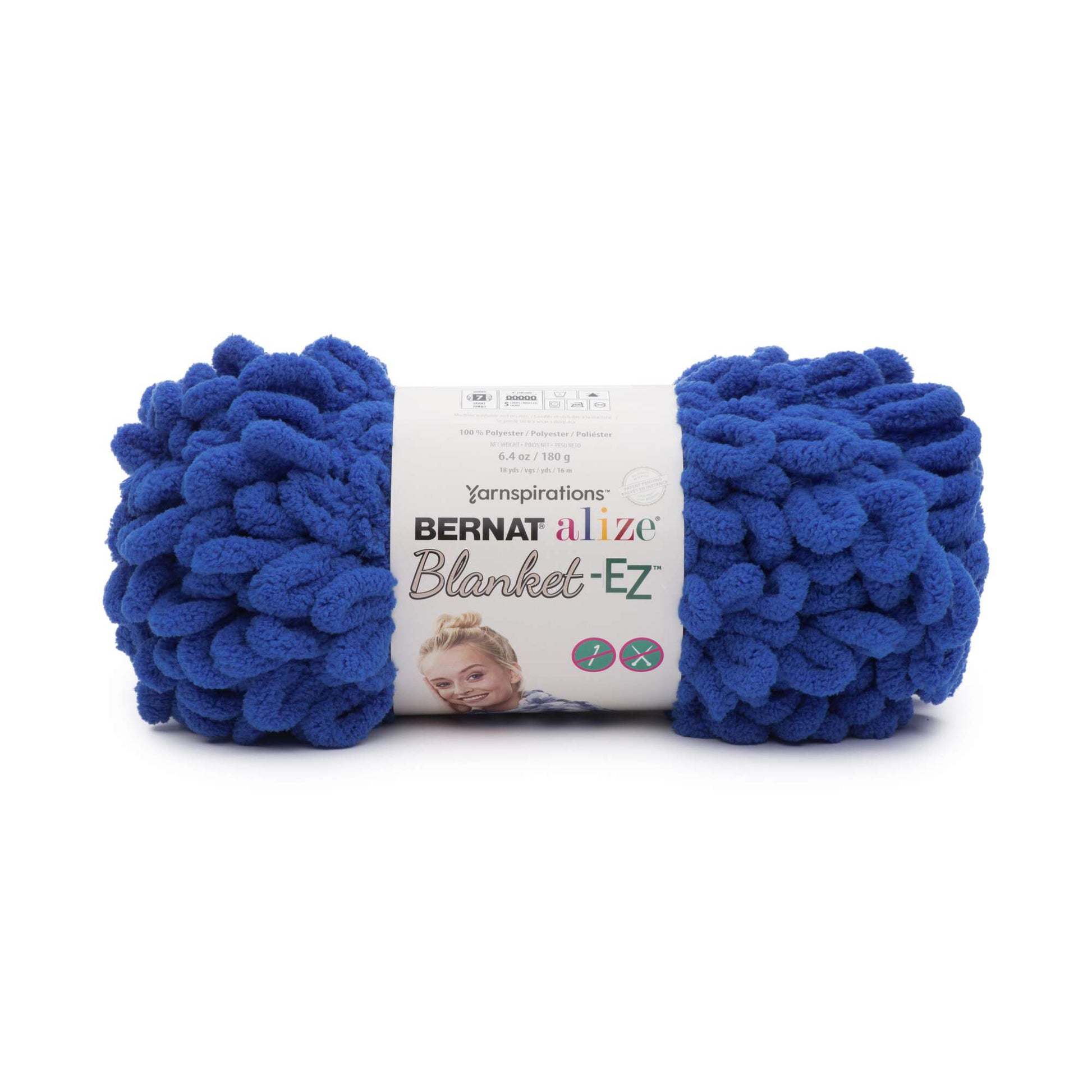 Bernat Alize Blanket-EZ Yarn Bright Blue