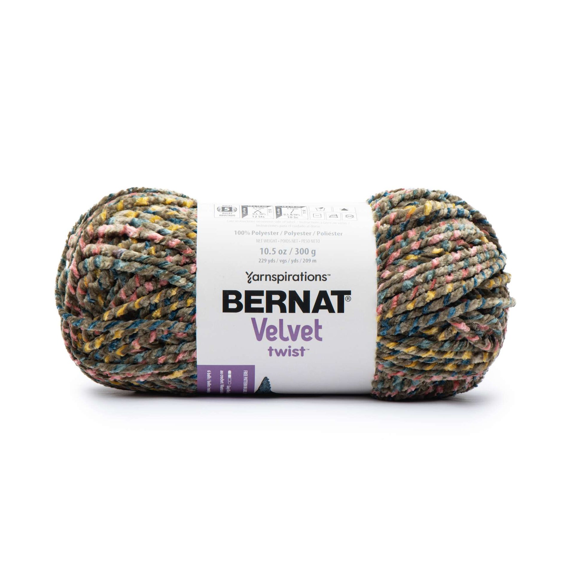 Bernat Velvet Twist Yarn, Alluring Peacock