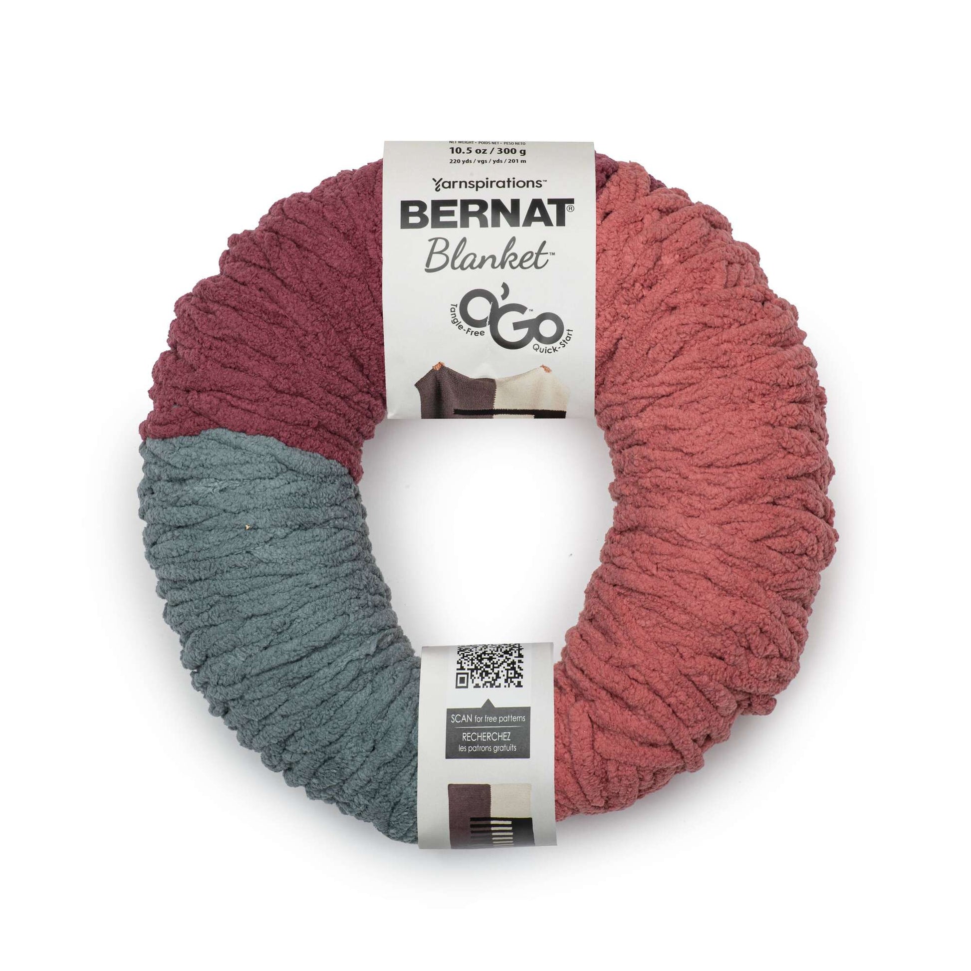 Bernat Blanket O'Go Yarn (300g/10.5oz) - Clearance Shades* Winter Berry