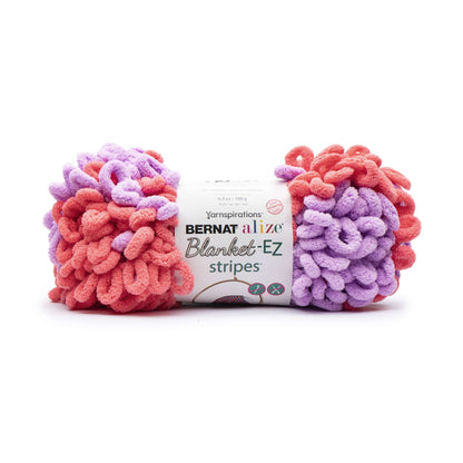 Bernat Alize Blanket-EZ Stripes Yarn - Discontinued Shades Bubblegum